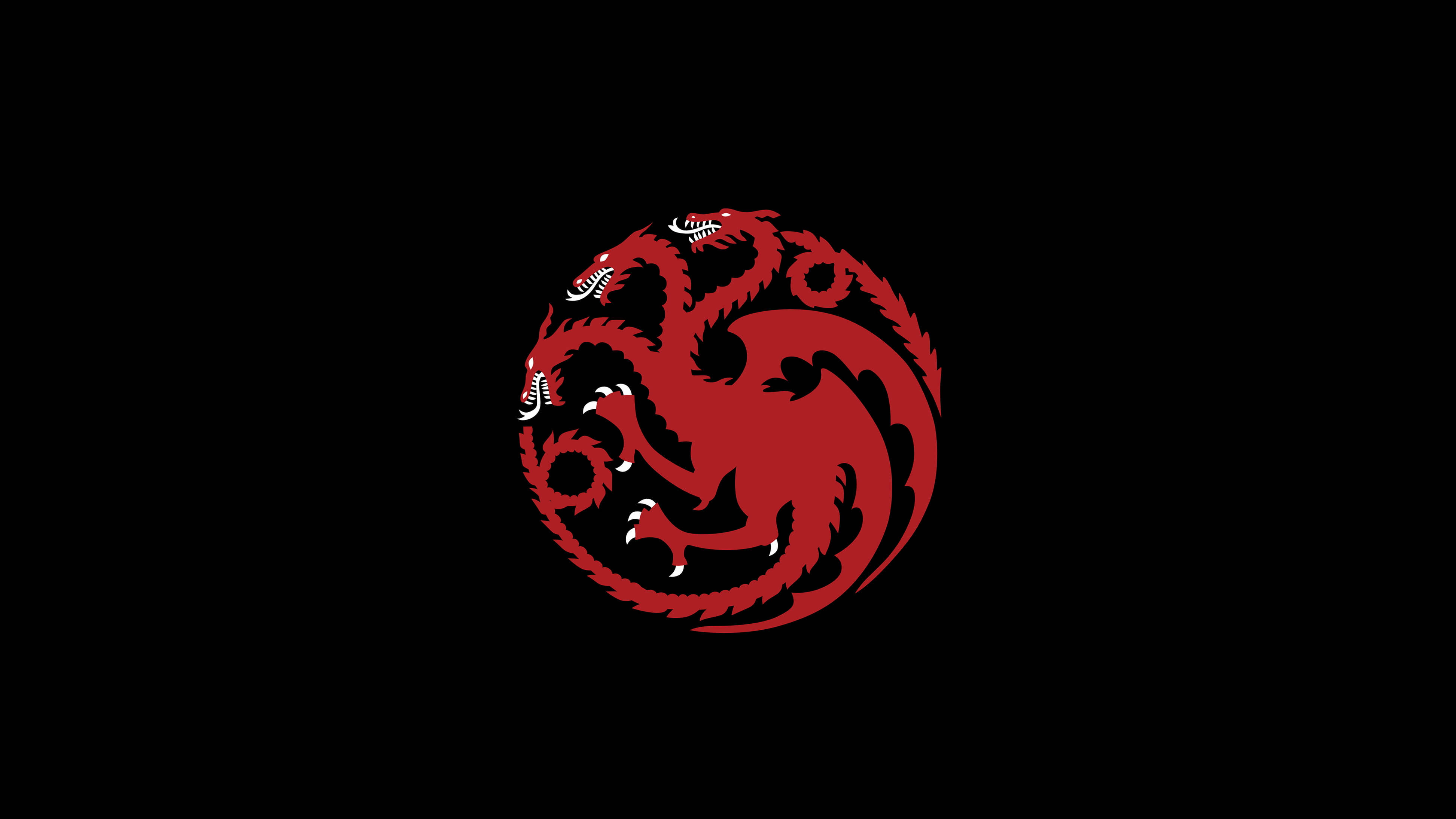 Boeiende Driekop-draak Logo vir iPhone-agtergrond Muurpapier