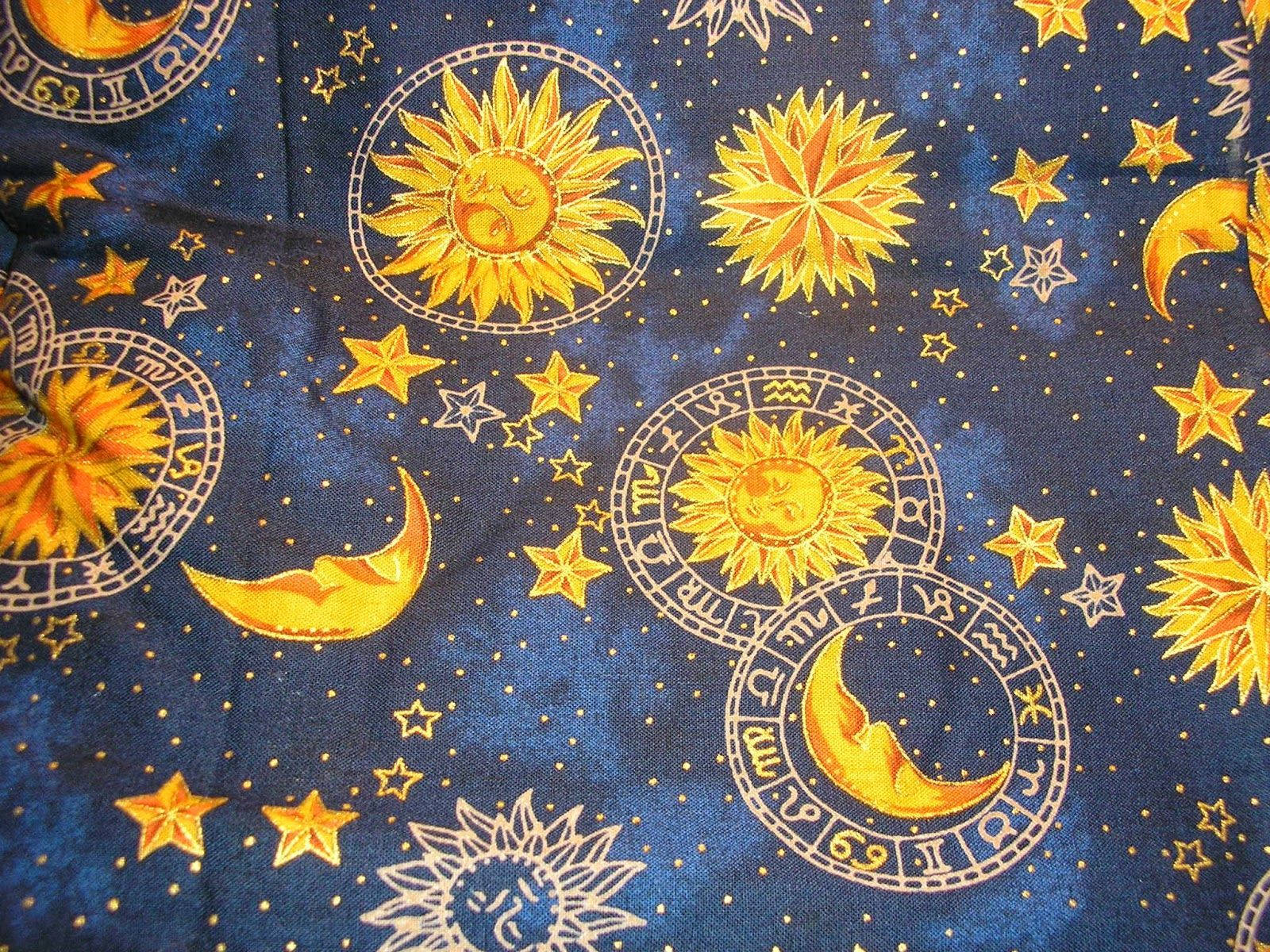 Boho-estetiese Son- en Maanpatroon Muurpapier