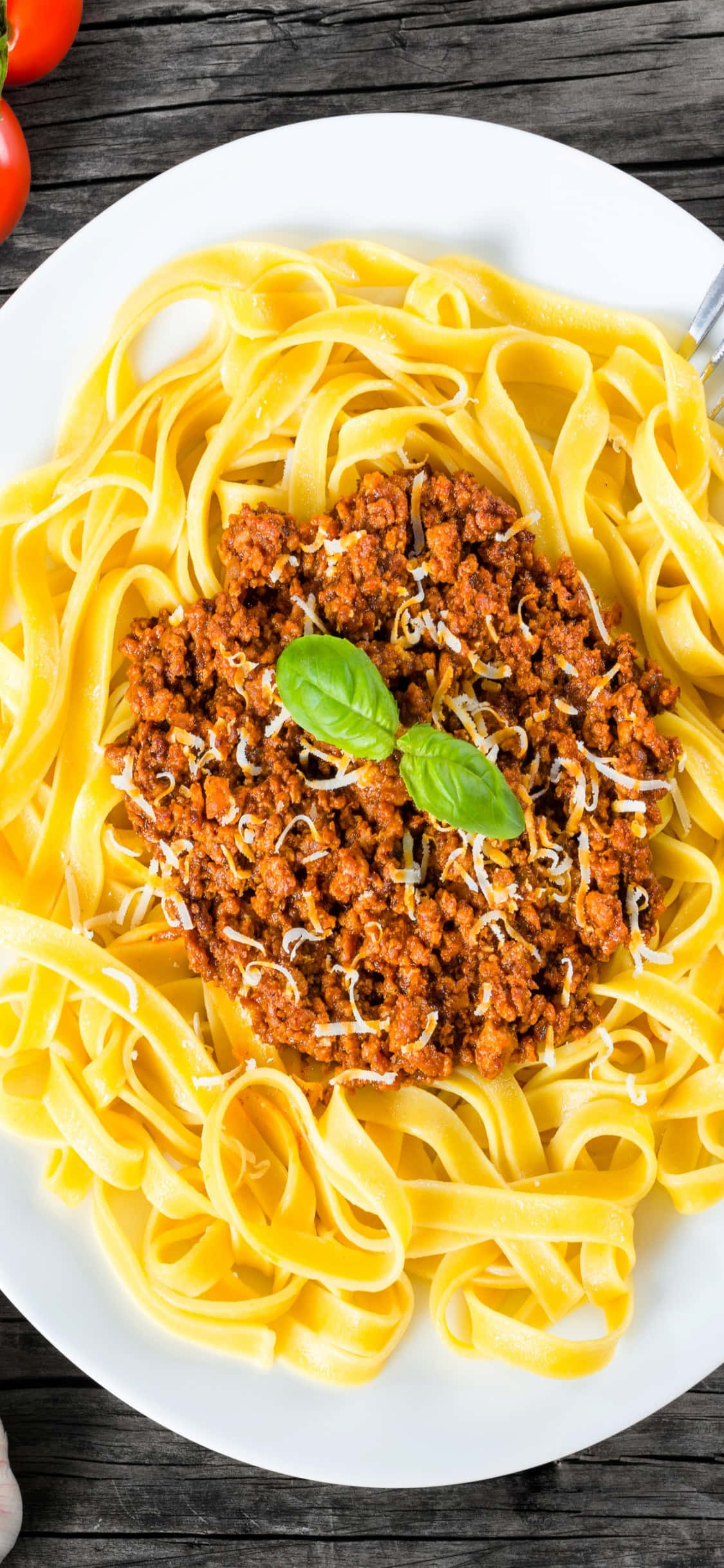 Bolognese Pasta Gereg iPhone X Pasta Agtergrond Muurpapier