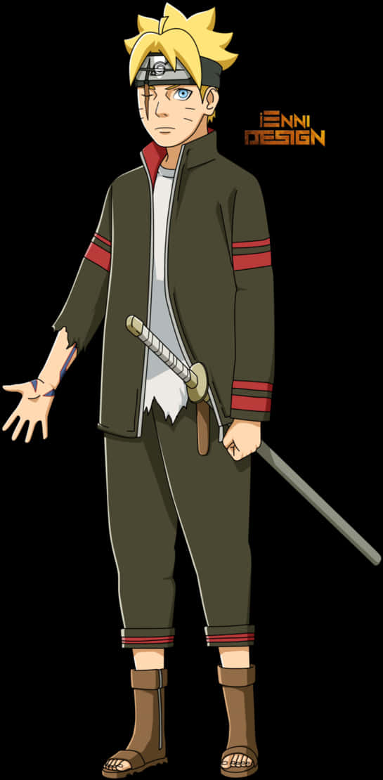 Boruto Uzumaki Gereed vir Aksie Muurpapier