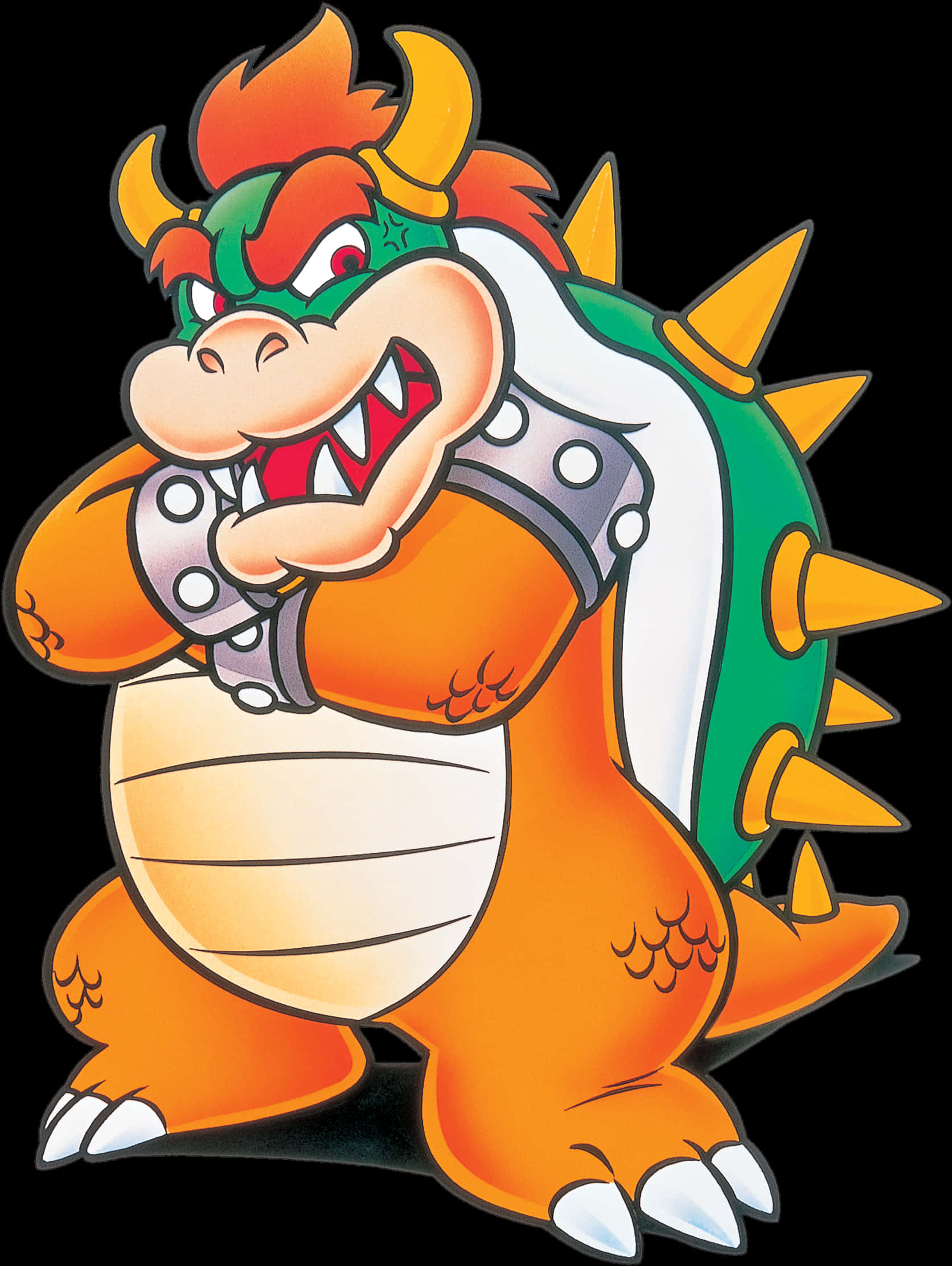Bowser glimlag kunswerk Muurpapier