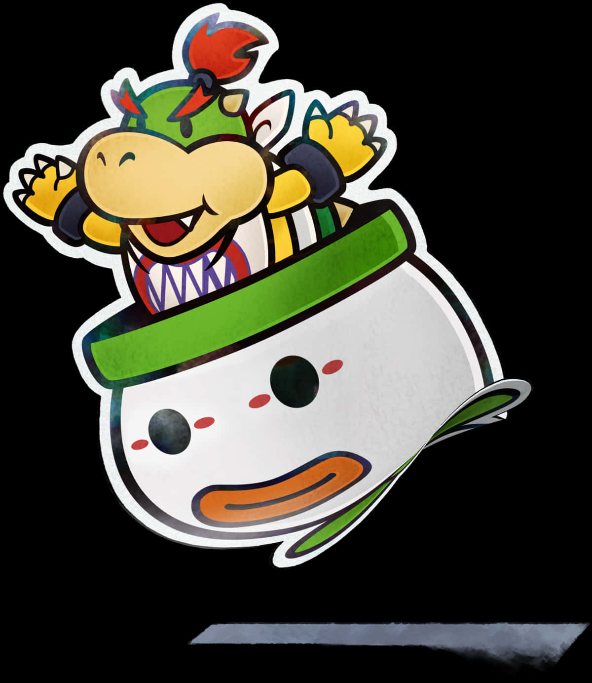 Bowser Jr. in Koopa Claw Copter Plakker Muurpapier