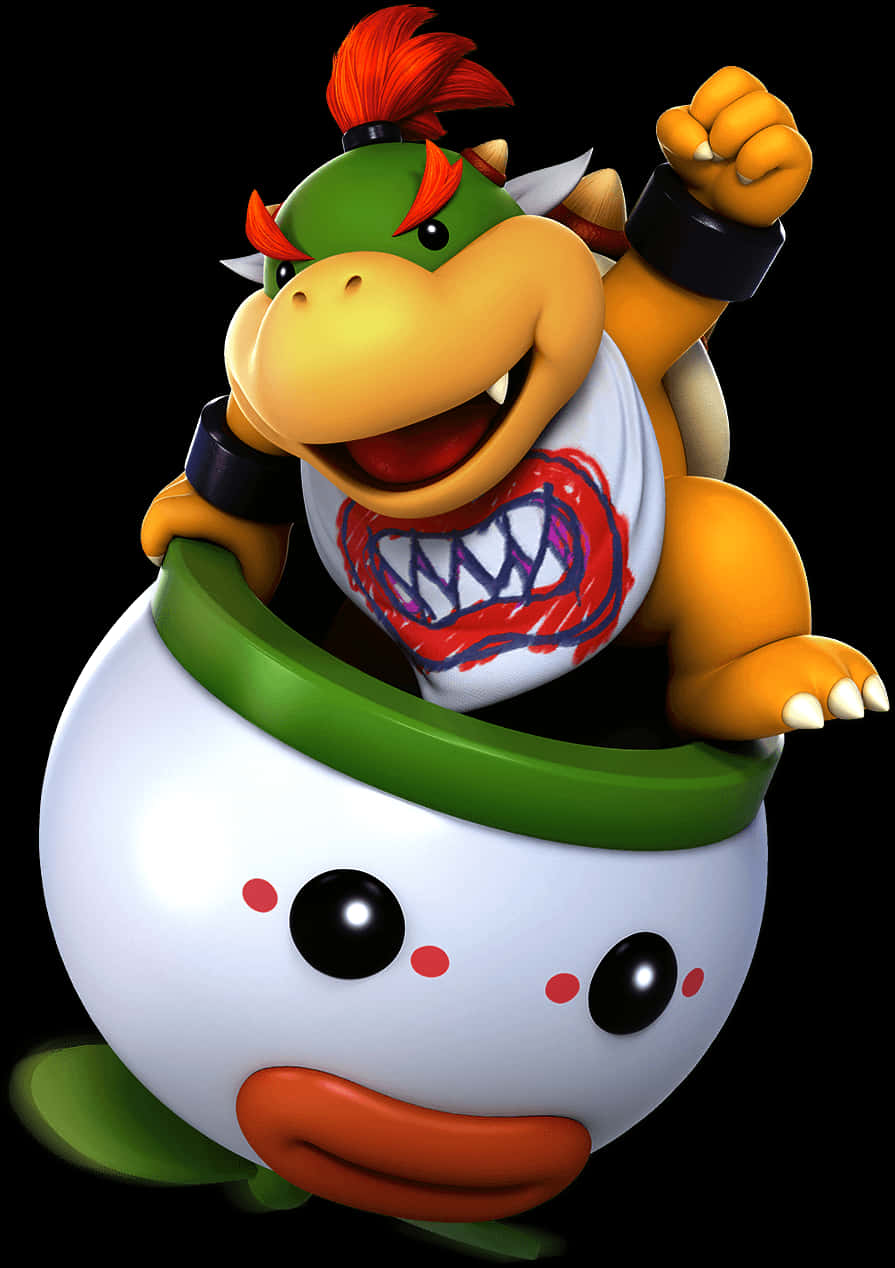 Bowser Jr. in Koopa Klou Motor Muurpapier