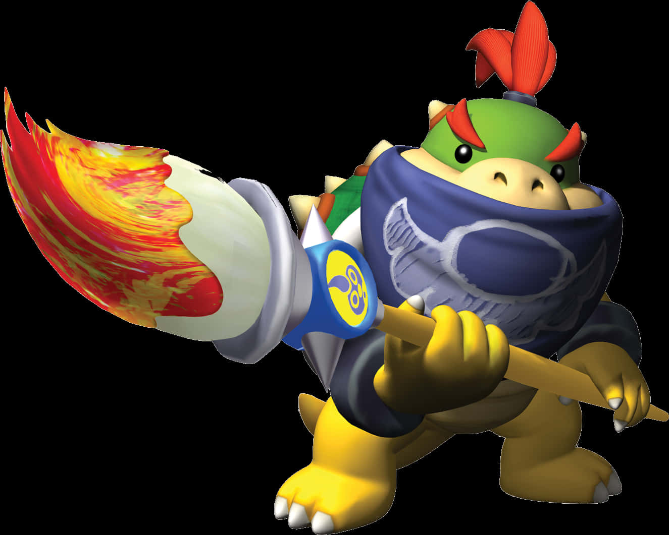 Bowser Jr. Vlamasem Muurpapier