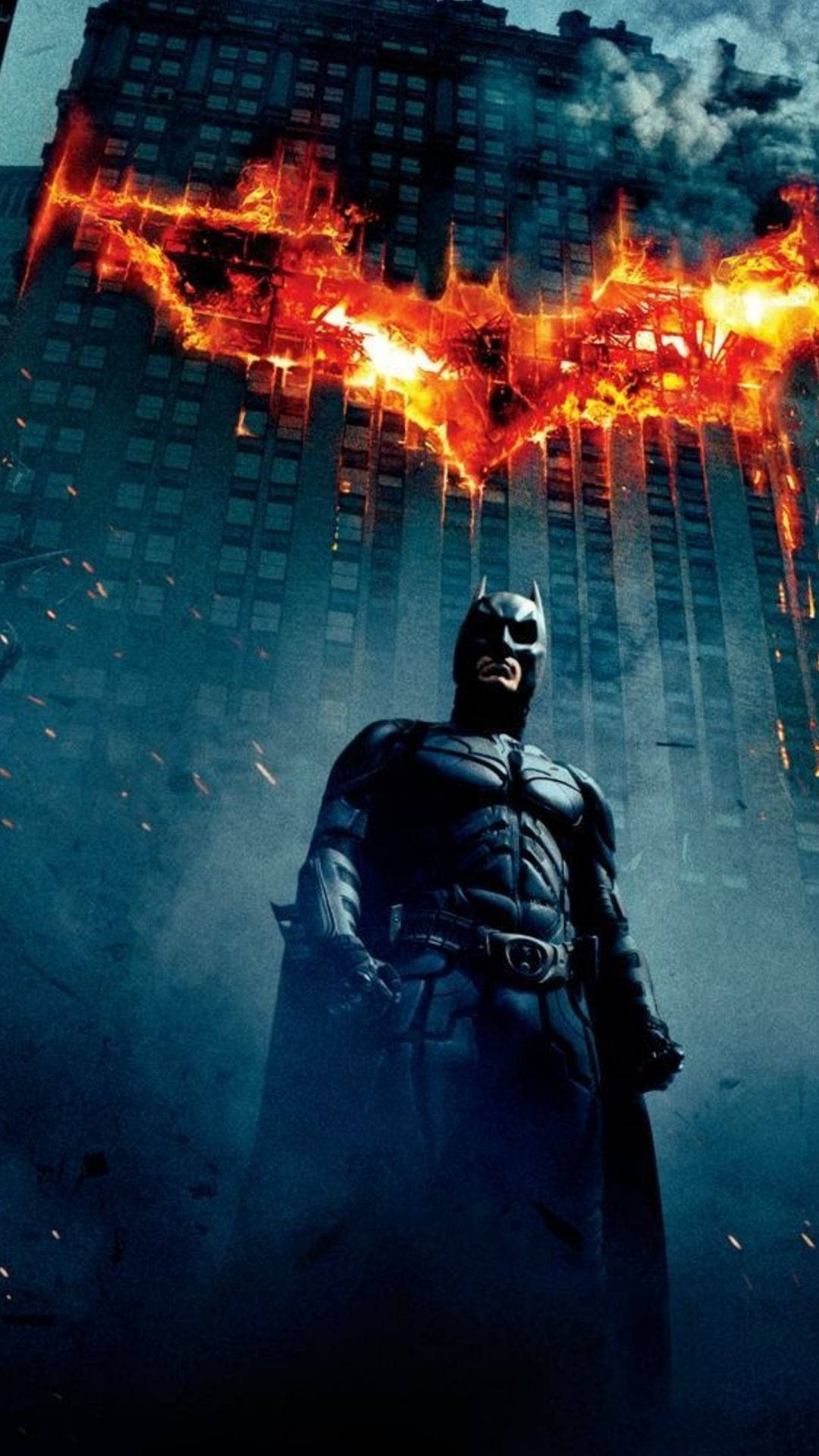 Brandende Gebou op Batman Arkham Knight iPhone Muurpapier