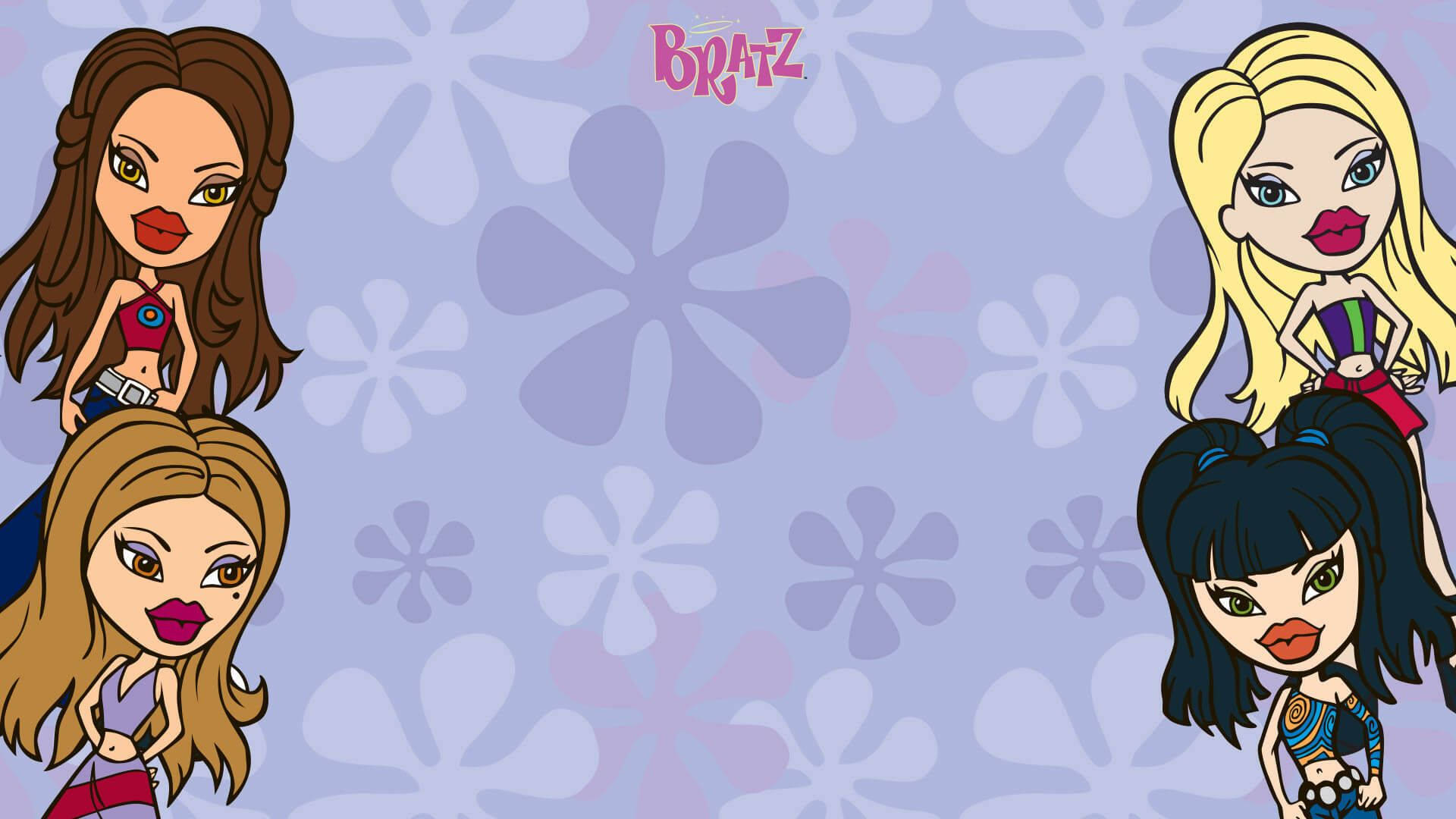Bratz Aesthetic Tekenprent Muurpapier