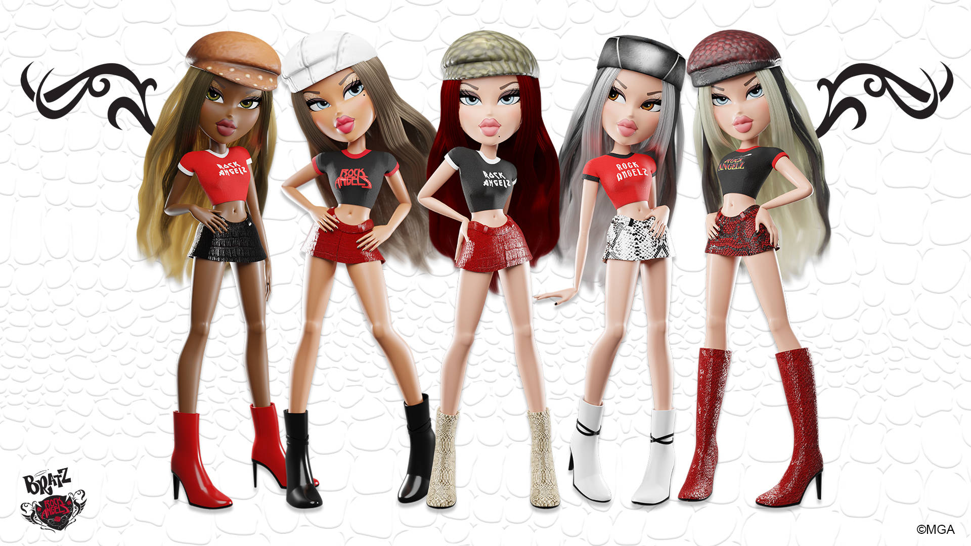 Bratz Estetiese Modelle met Pet Muurpapier