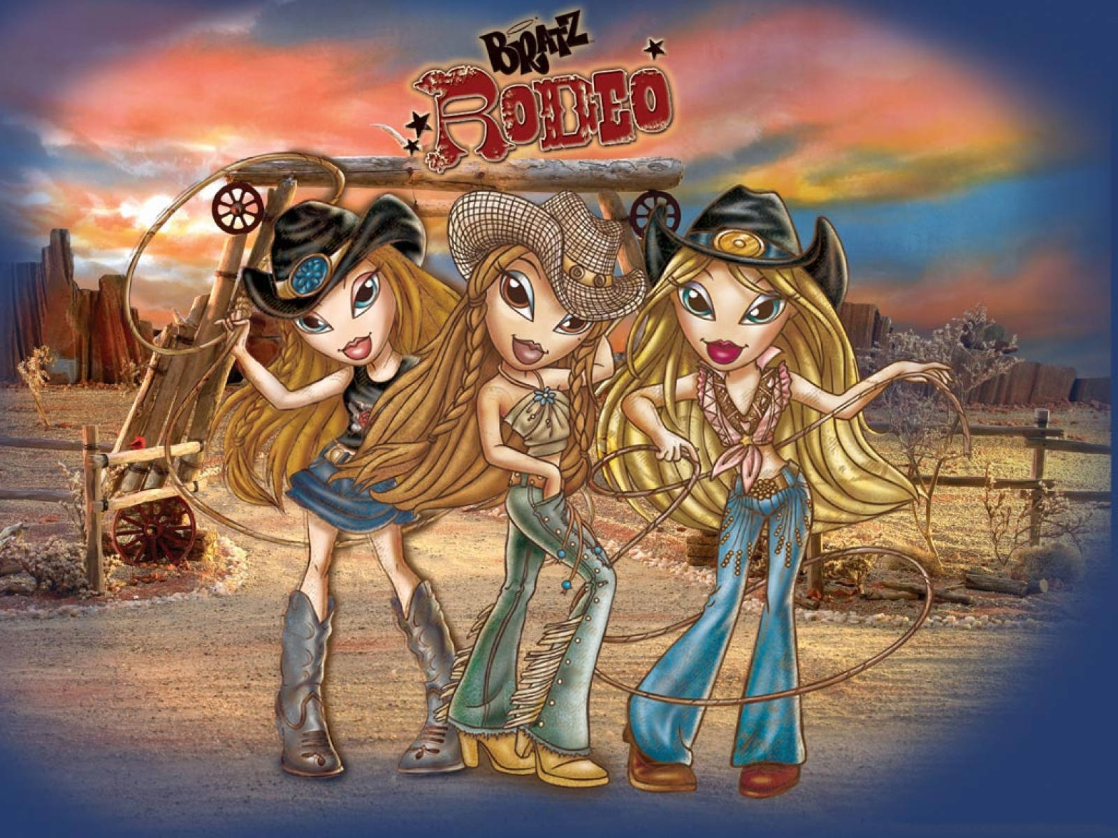 Bratz Estetiese Rodeo-meisies Muurpapier