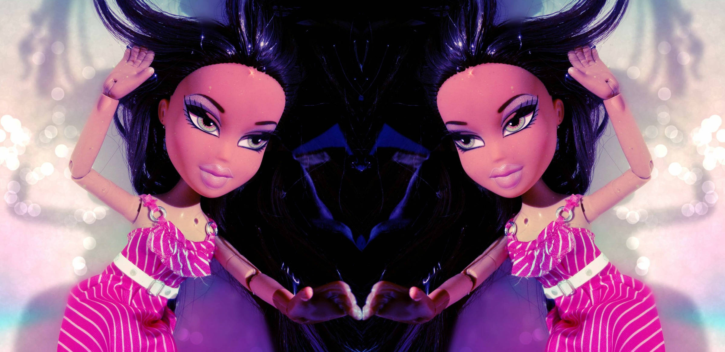 Bratz Estetiese Pop in Pienk Rok Muurpapier