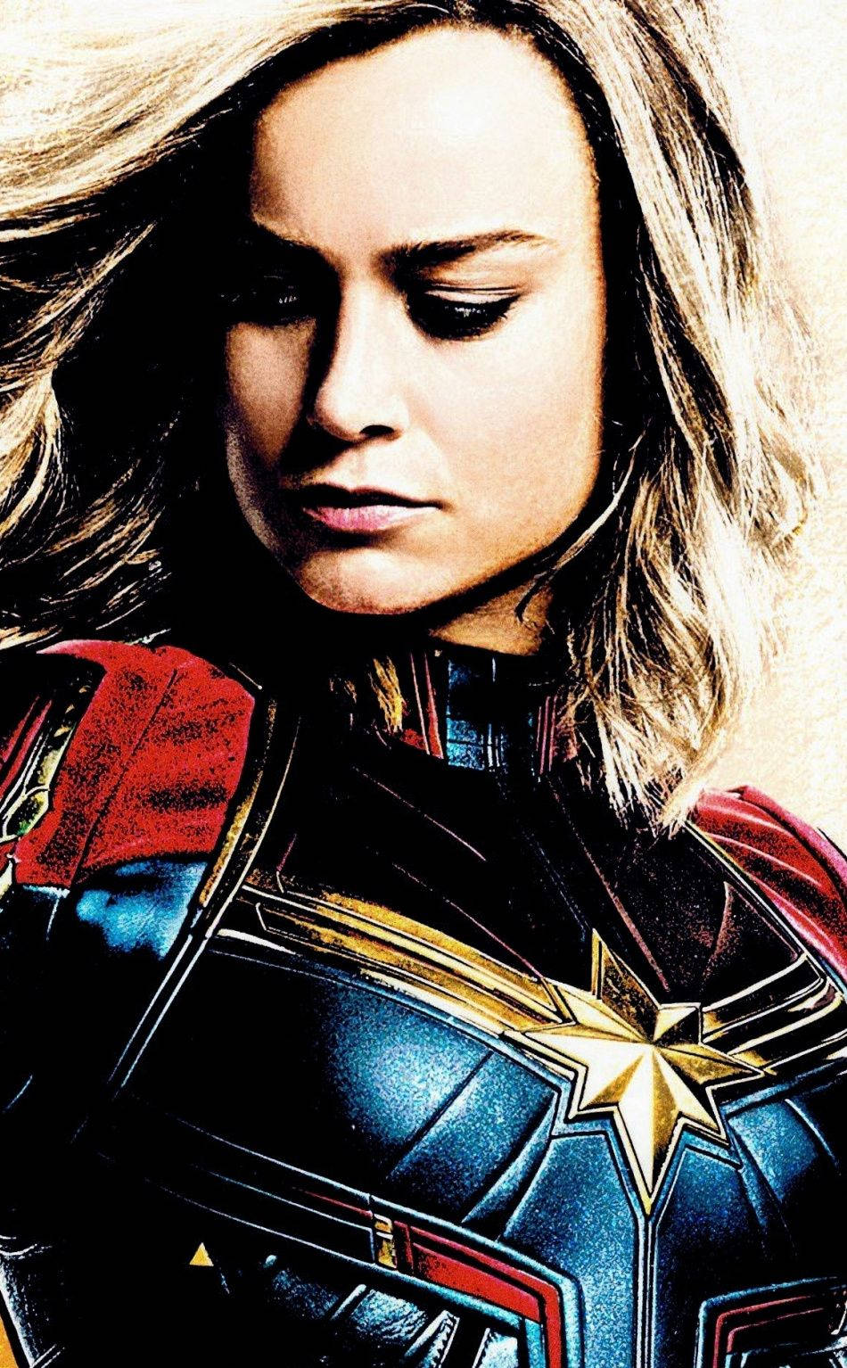 Brie Larson Captain Marvel iPhone Muurpapier