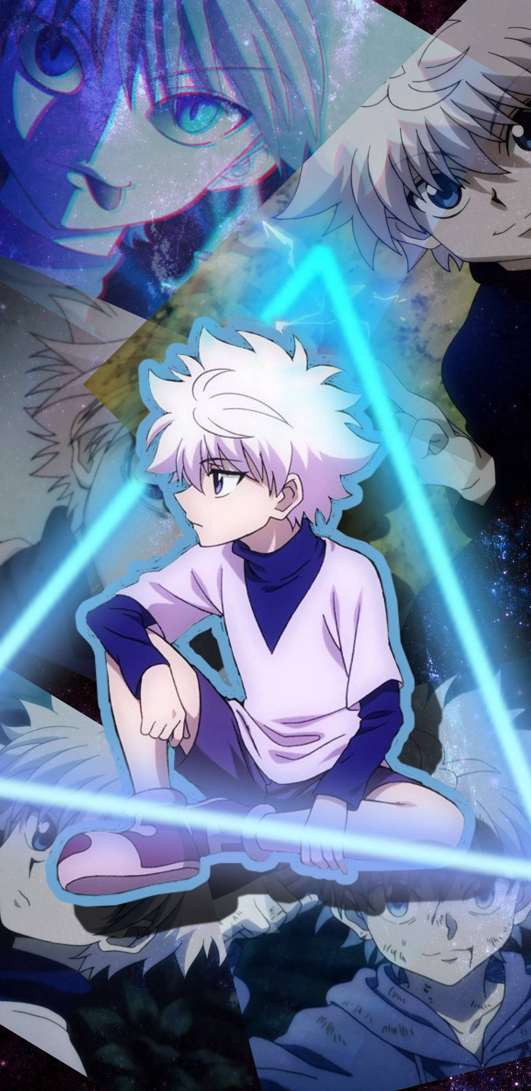 Briljante Hunter X Hunter Killua PFP Anime Collage Muurpapier