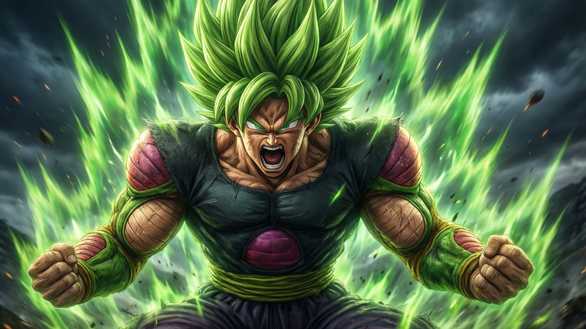 Broly se Woede Ontketen Muurpapier