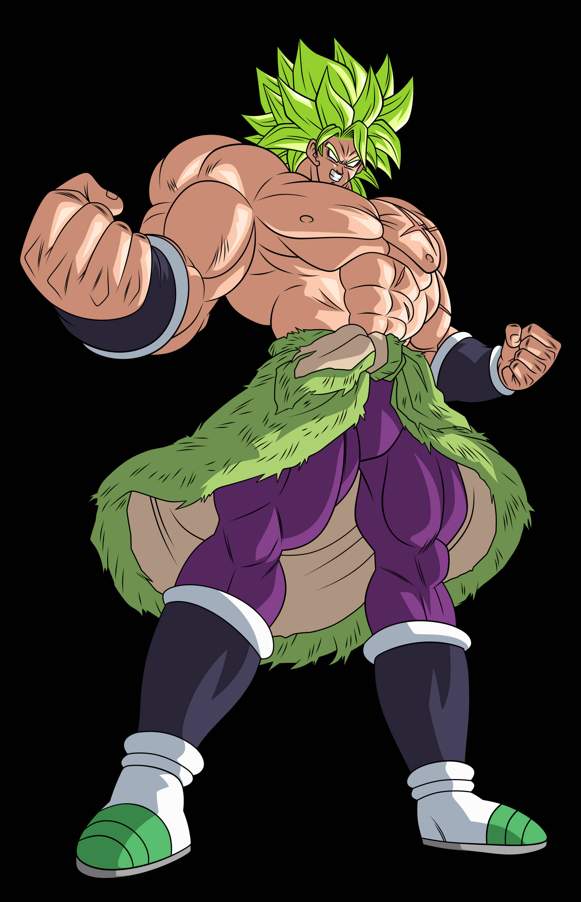 Broly SSJ Volle Krag Muurpapier