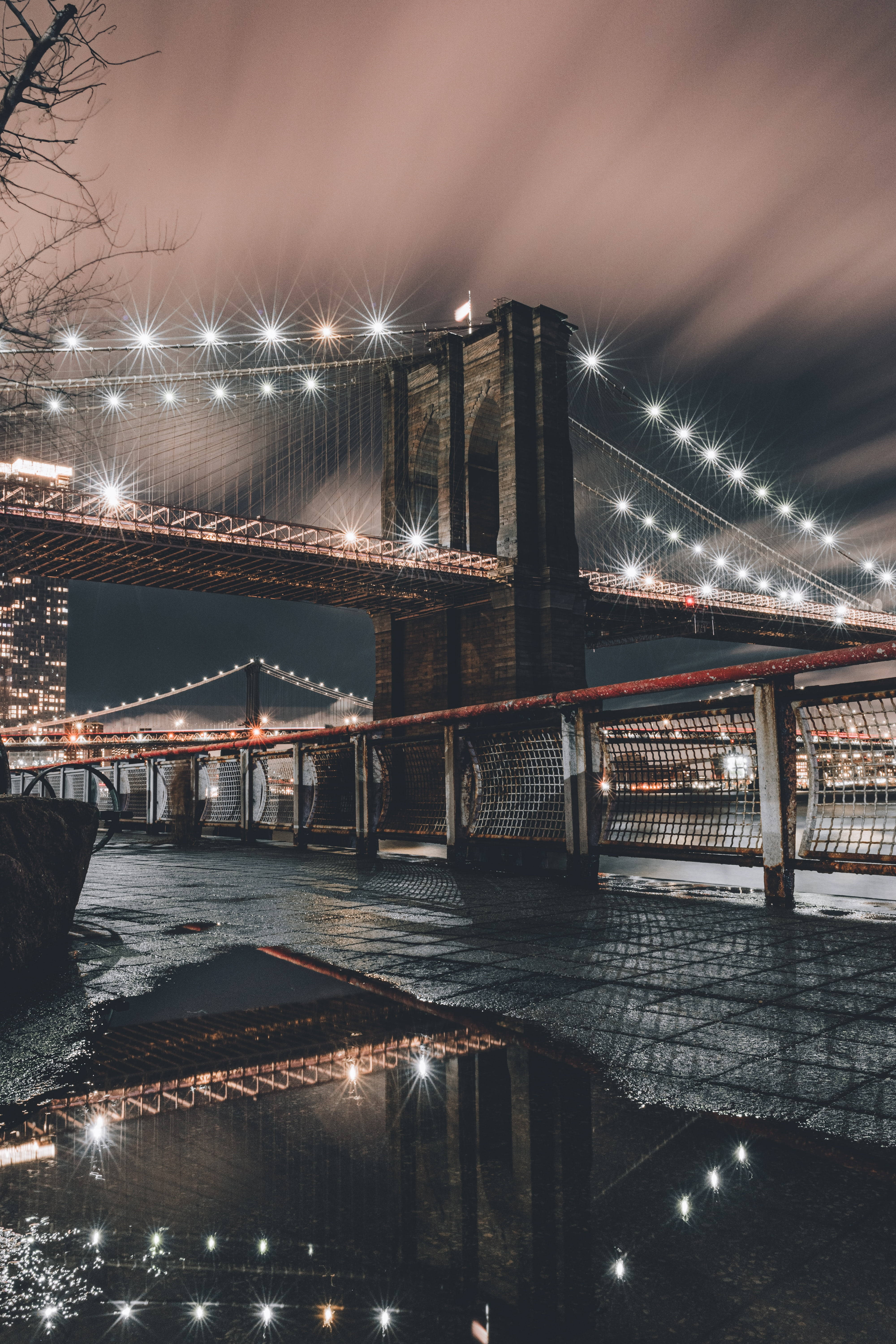 Brooklyn Brug New York Nag iPhone Muurpapier