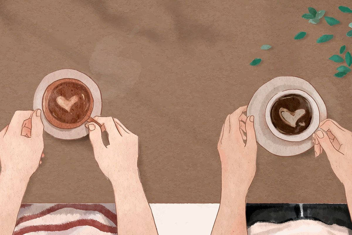 Bruin Estetiese Koffie Afspraak Skootrekenaar Muurpapier