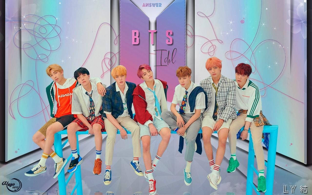 BTS 2020 Gemaklike Styl Muurpapier