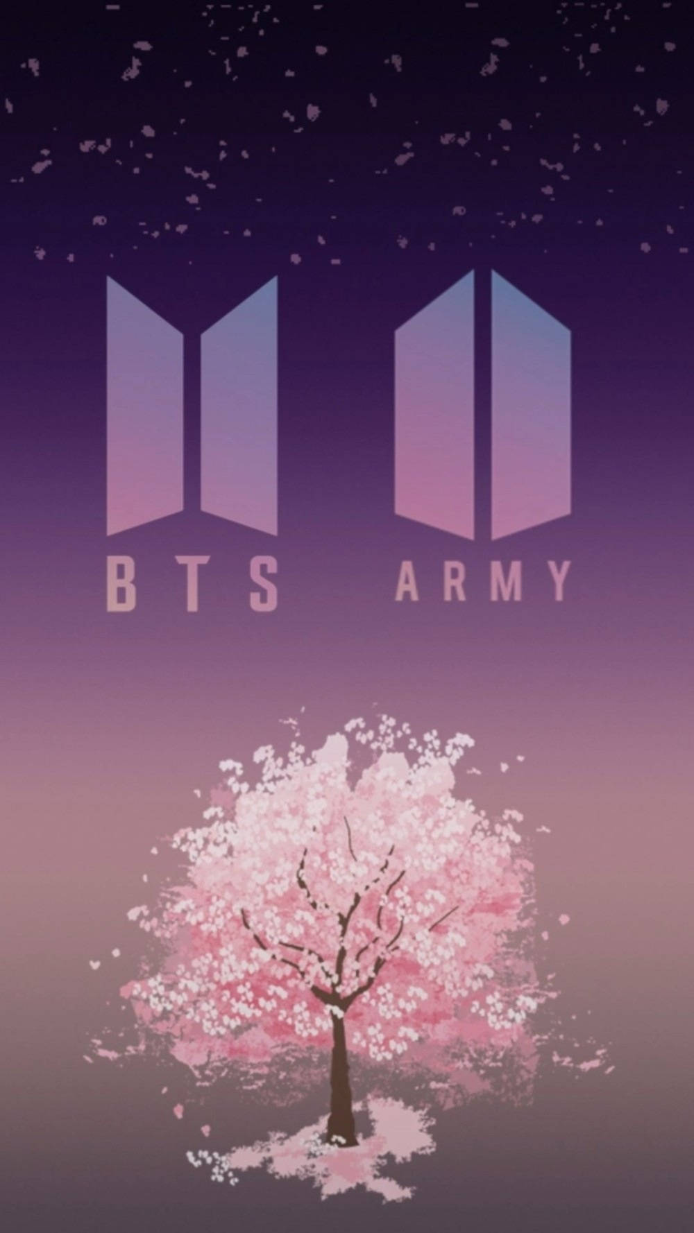 BTS ARMY-logo Pers Estetika — Bts-logo GIF Muurpapier