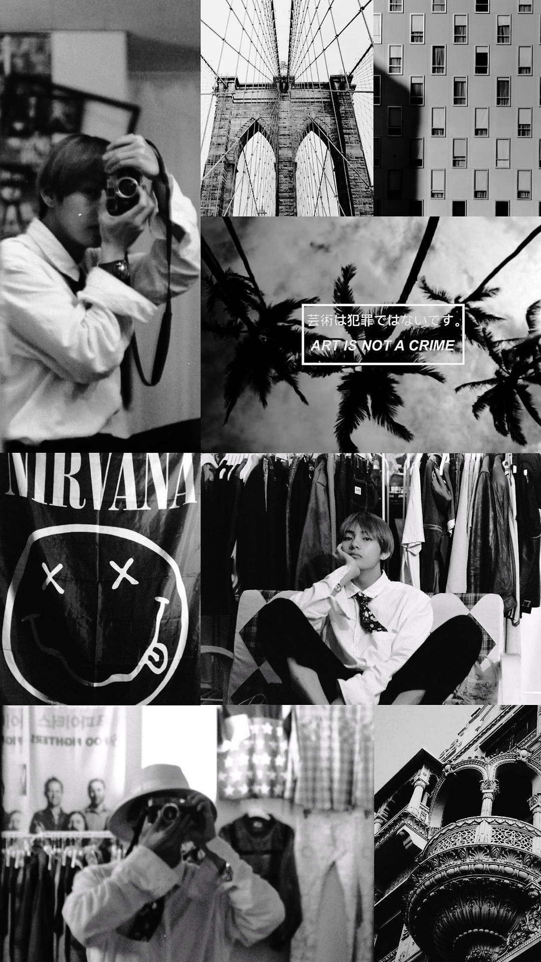 BTS Estetiese BNW Kim Taehyung Muurpapier