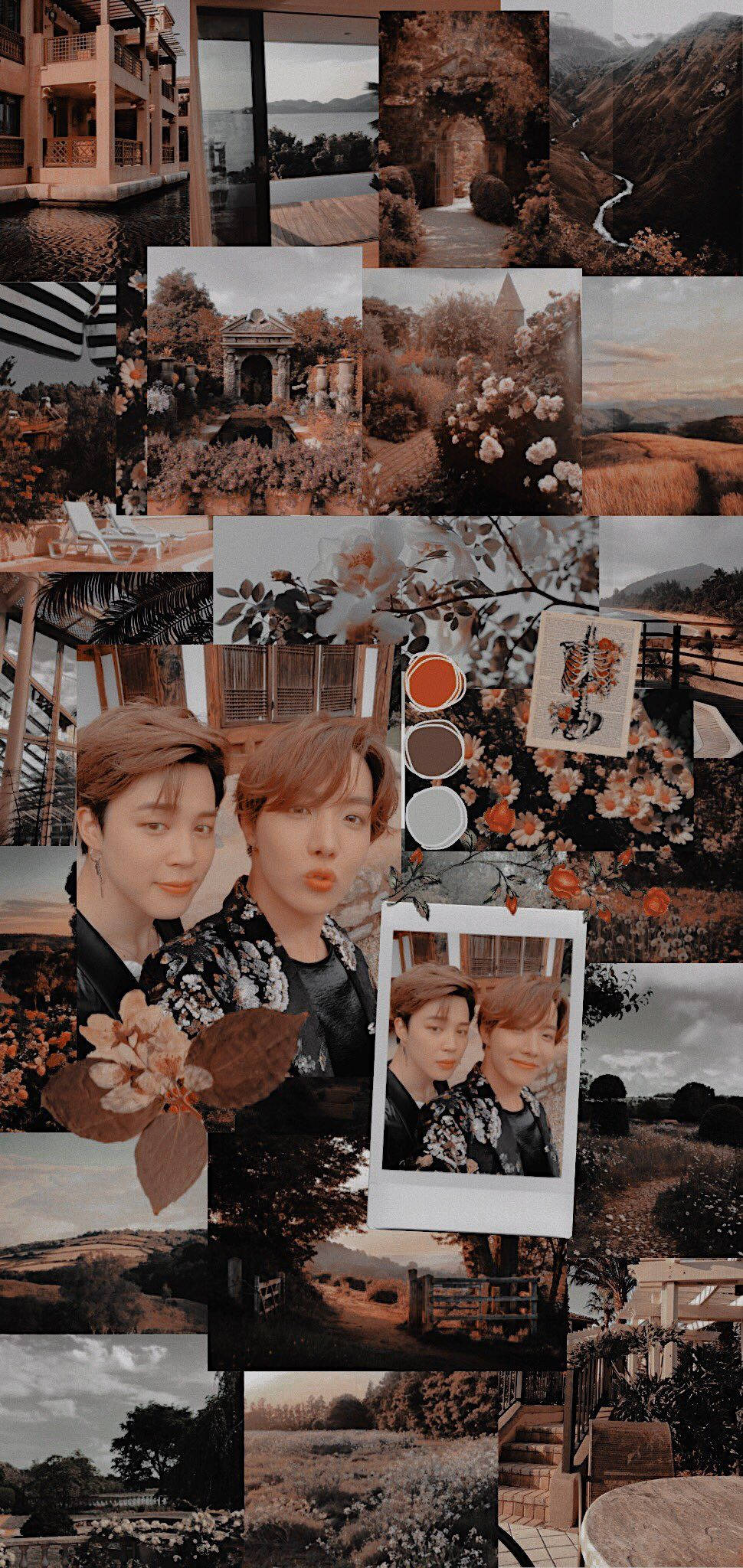 BTS Estetiese J-hope en Jimin Muurpapier