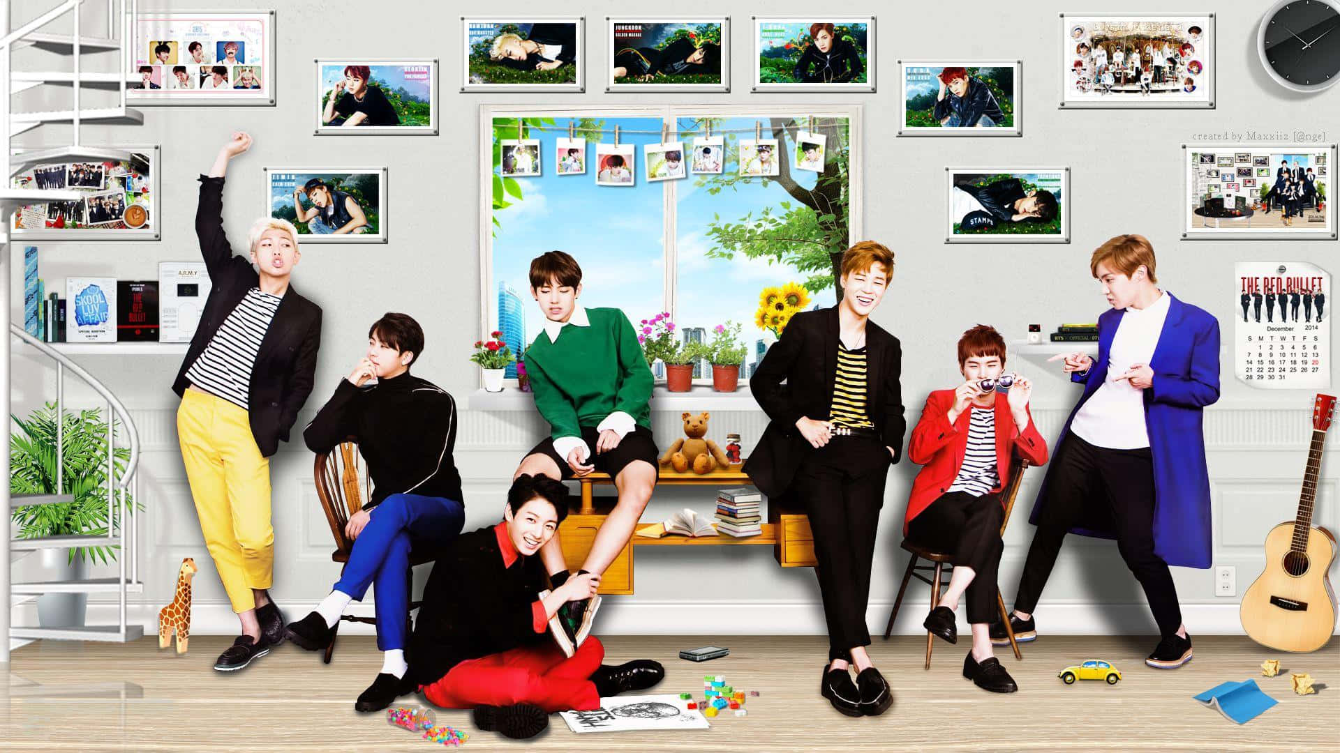 Bts estetiese prente Muurpapier