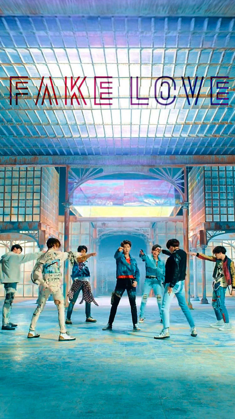 BTS Fake Love Groep — Kpop GIF Muurpapier