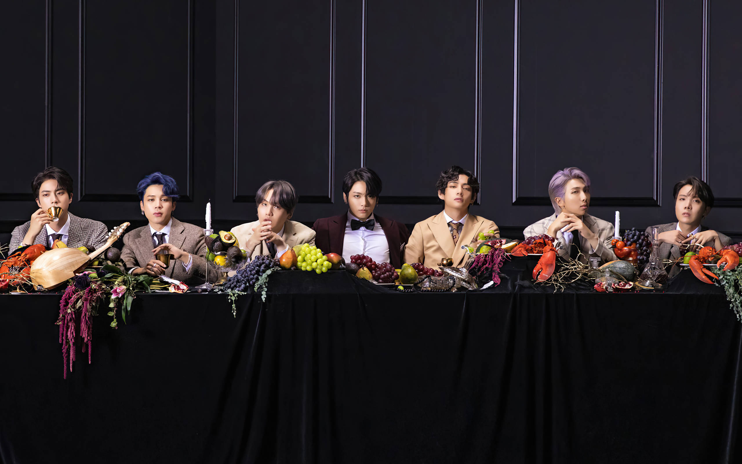 BTS Groepsfoto Dionysus Muurpapier