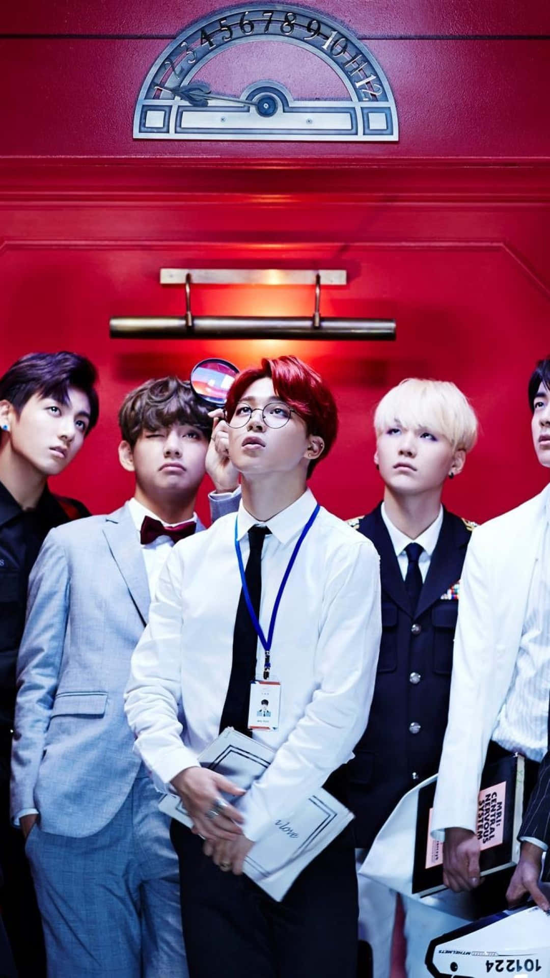 BTS in hysbak iPhone Muurpapier