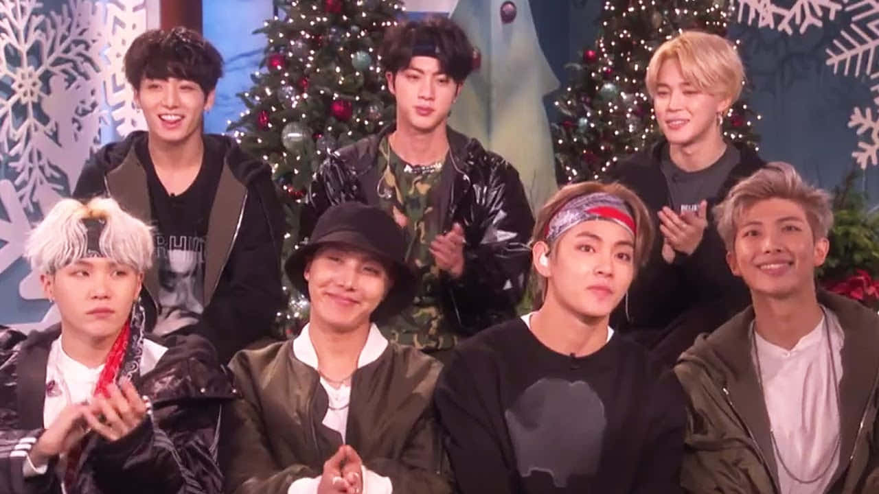 BTS Kersfees Onderhoud Prent Muurpapier