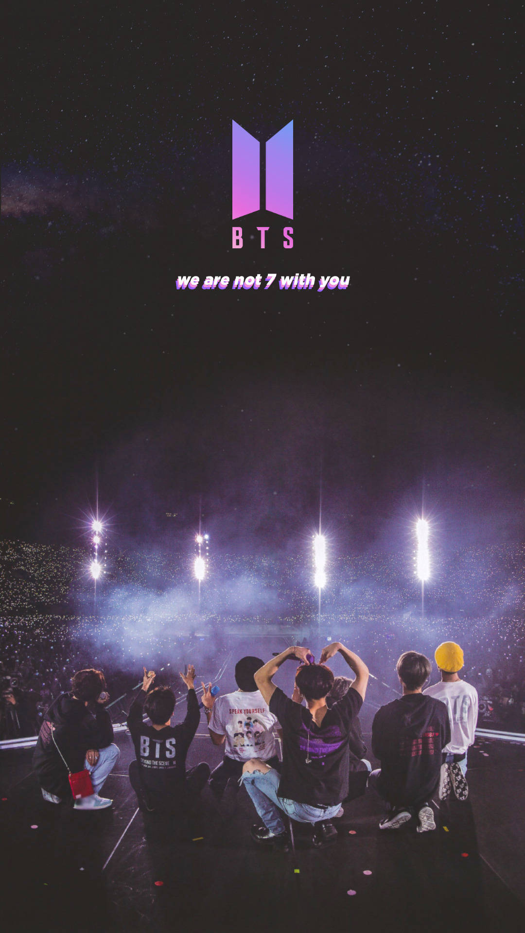 BTS Konsert Ons Is Nie Sewe Sonder Jou Nie Muurpapier