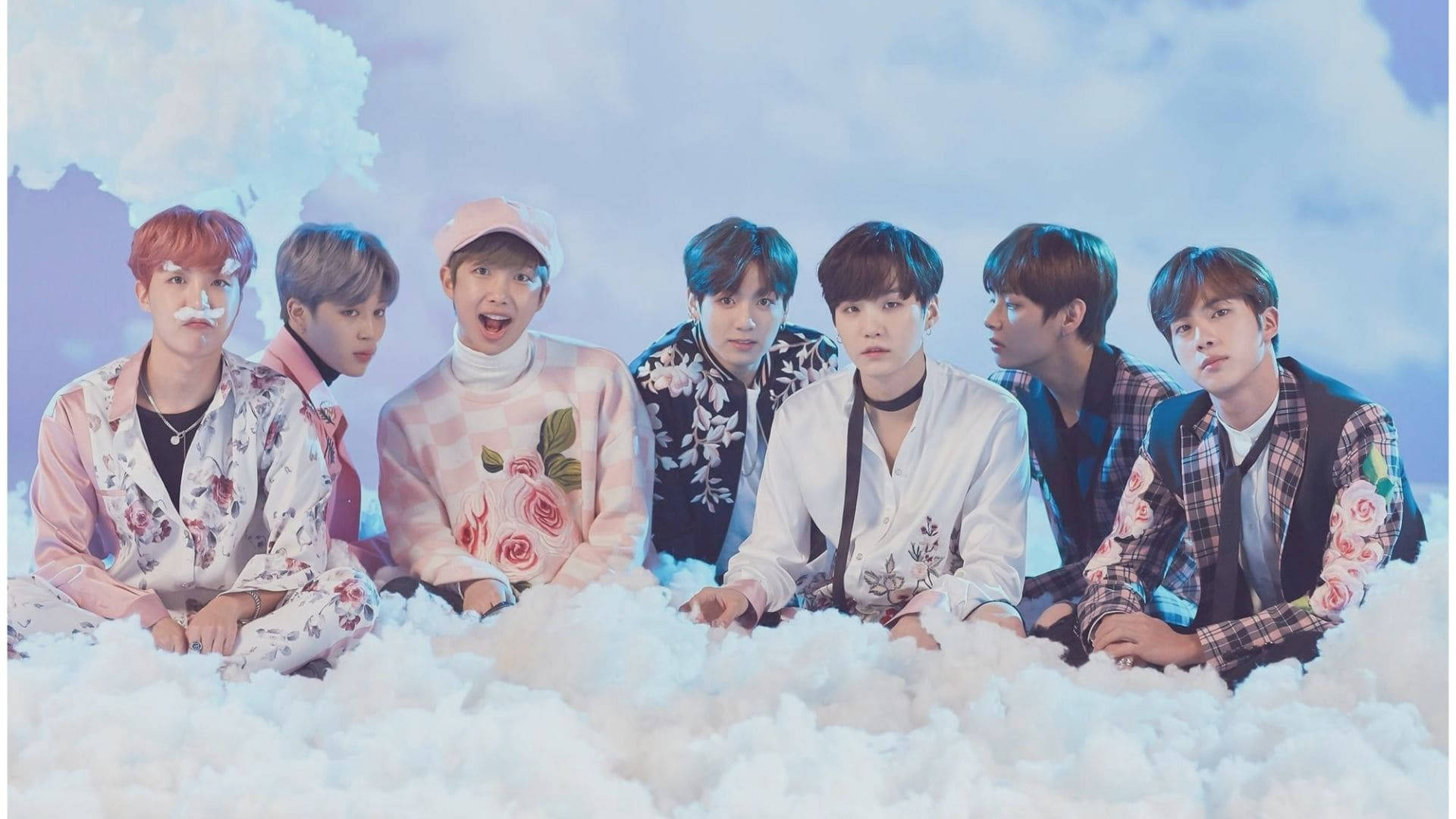 BTS Kunsmatige Sneeu Lessenaar Agtergrond Muurpapier