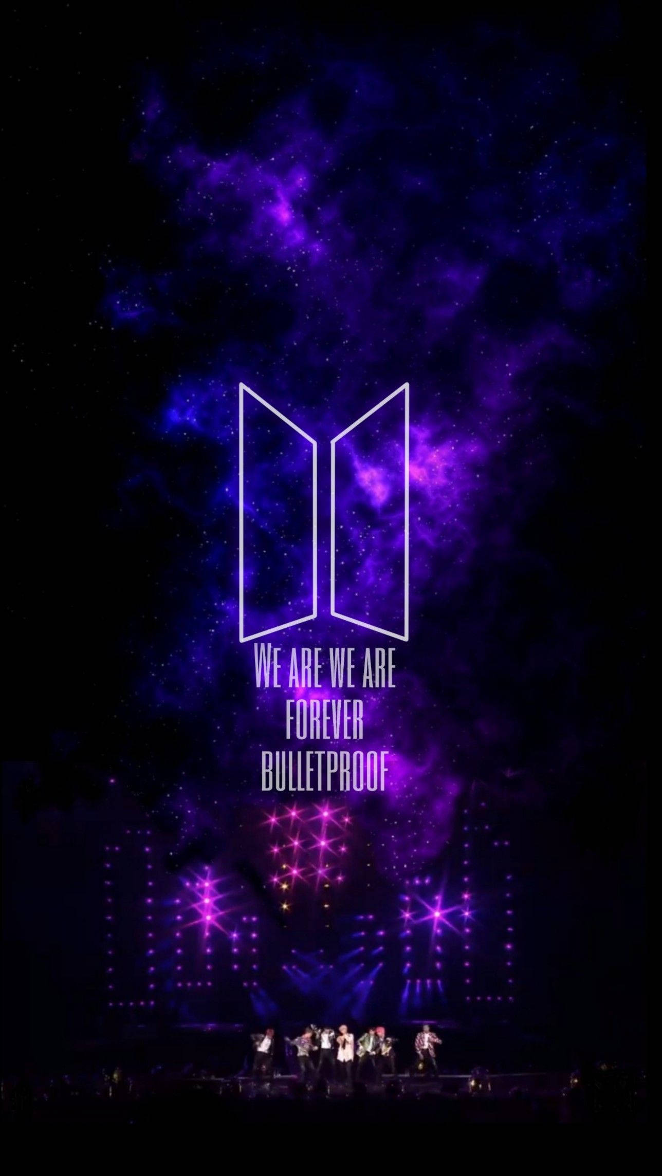 BTS Logo Ewig Koeëlvas Muurpapier