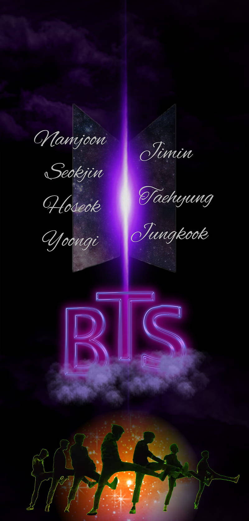 BTS-logo-fan-kuns Muurpapier