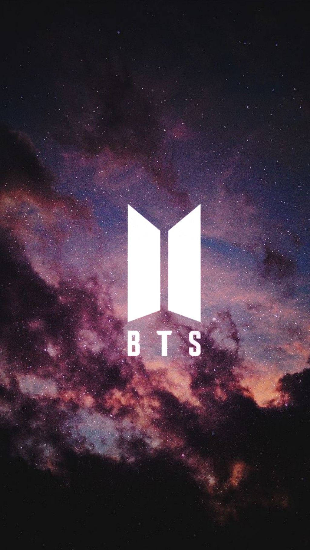 BTS-logo in die nag Muurpapier