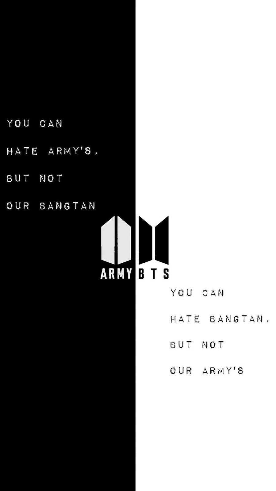 BTS-logo in swart en wit Muurpapier