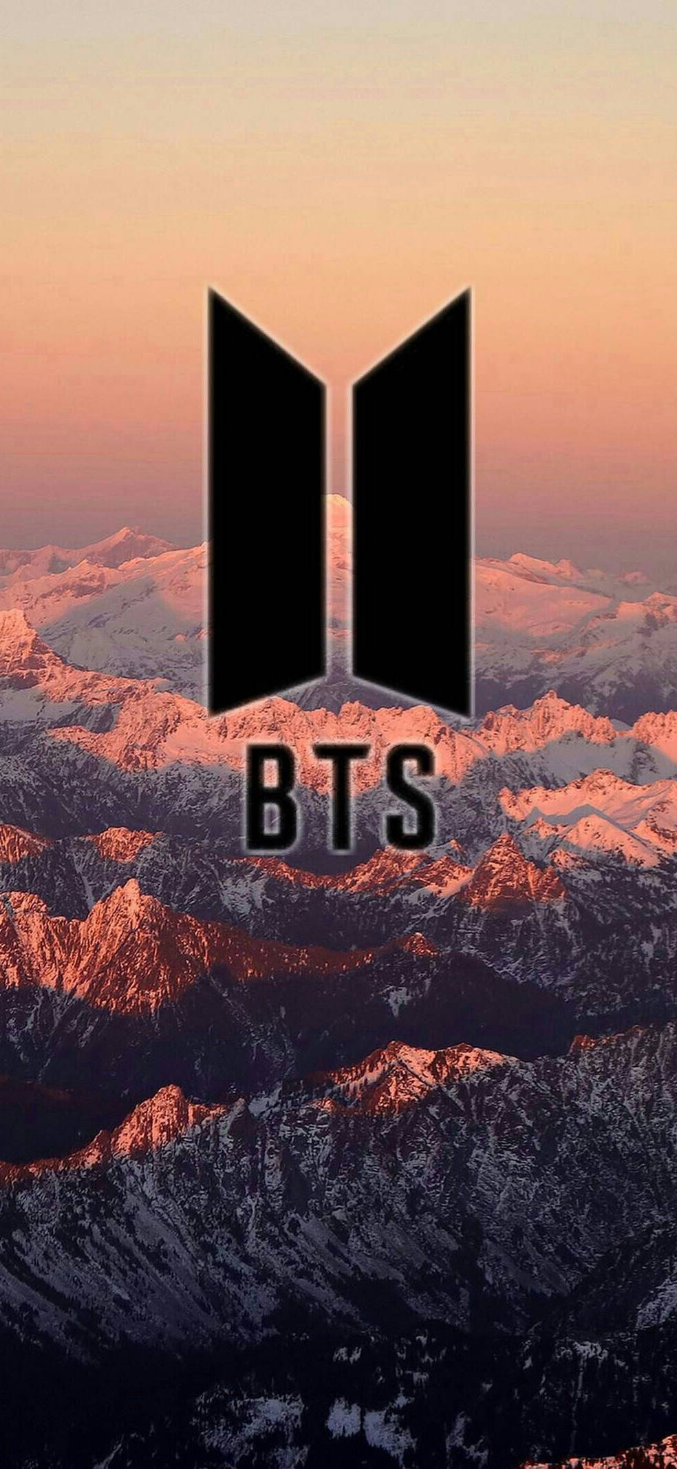BTS-logo op Estetiese Berg Muurpapier