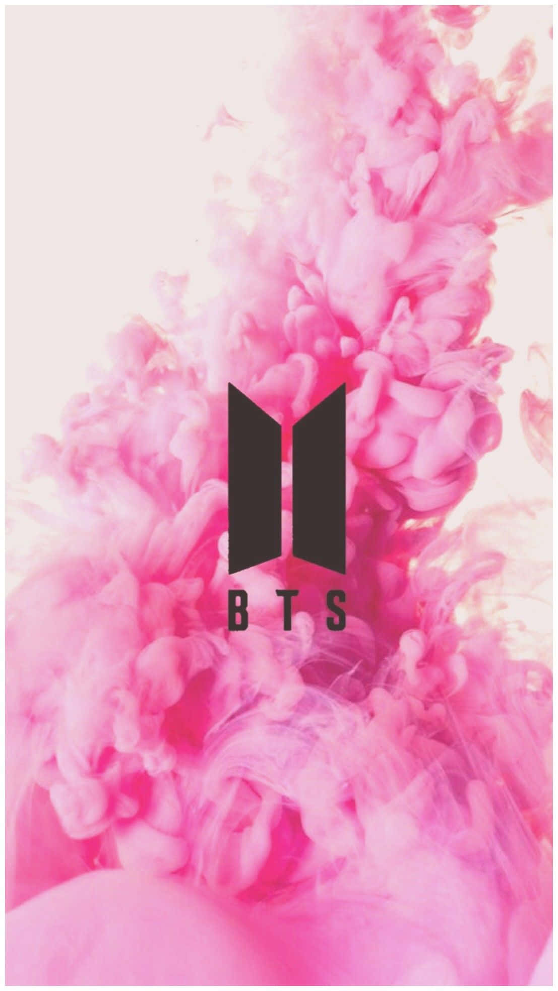 BTS Logo Pienk Rook Oulik Meisiesagtig iPad Muurpapier