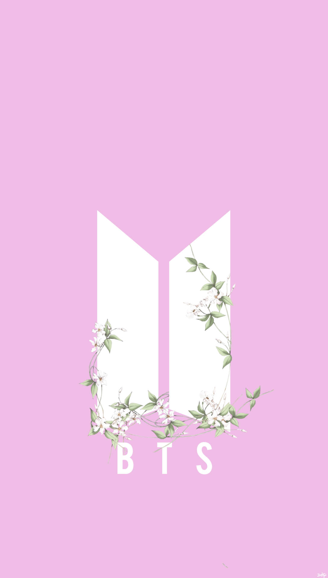 BTS Minimalistiese Logo Muurpapier