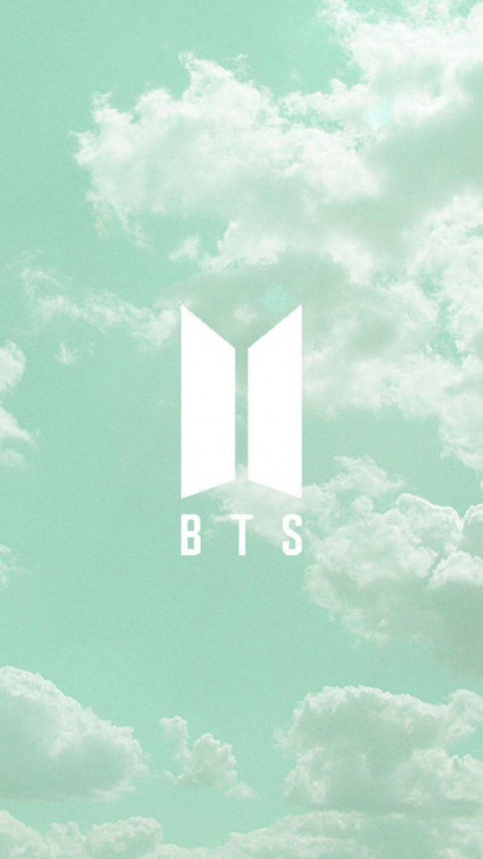 BTS Pastelgroen Estetika Muurpapier