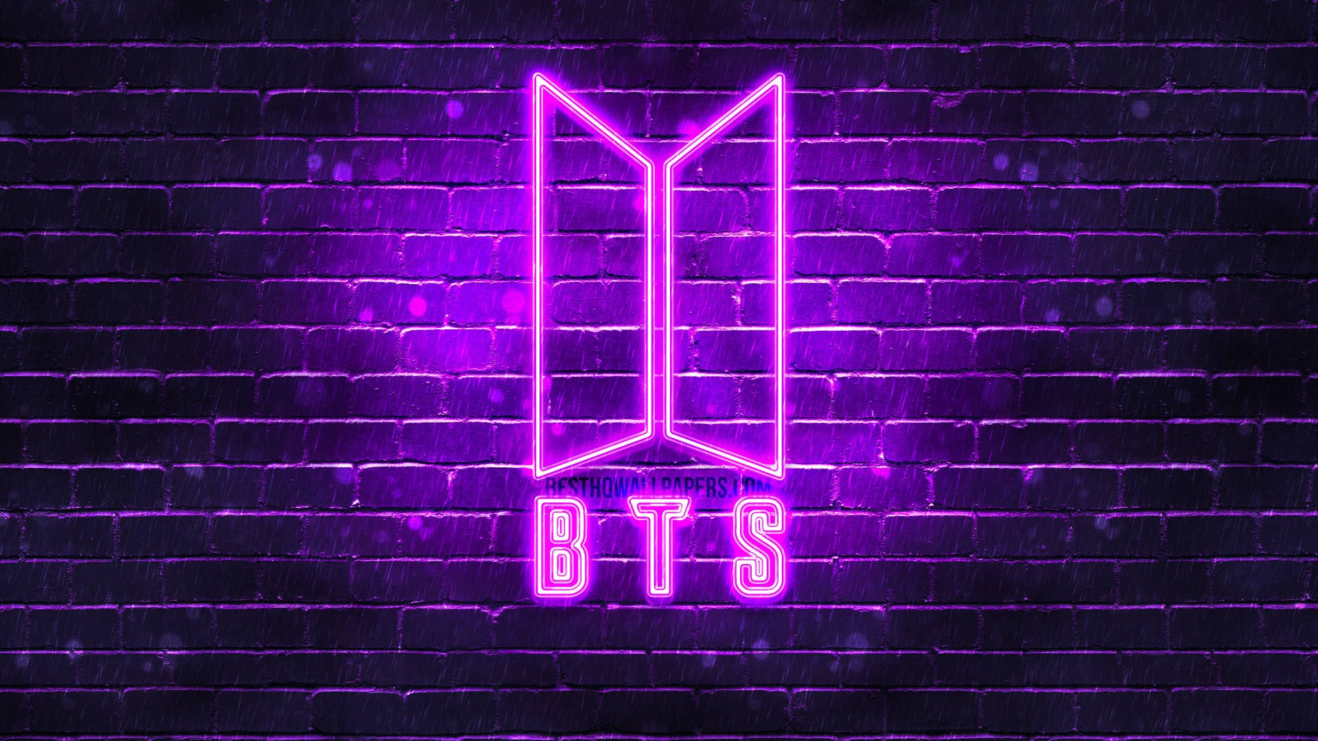 BTS Pers Bakstene Estetika Muurpapier