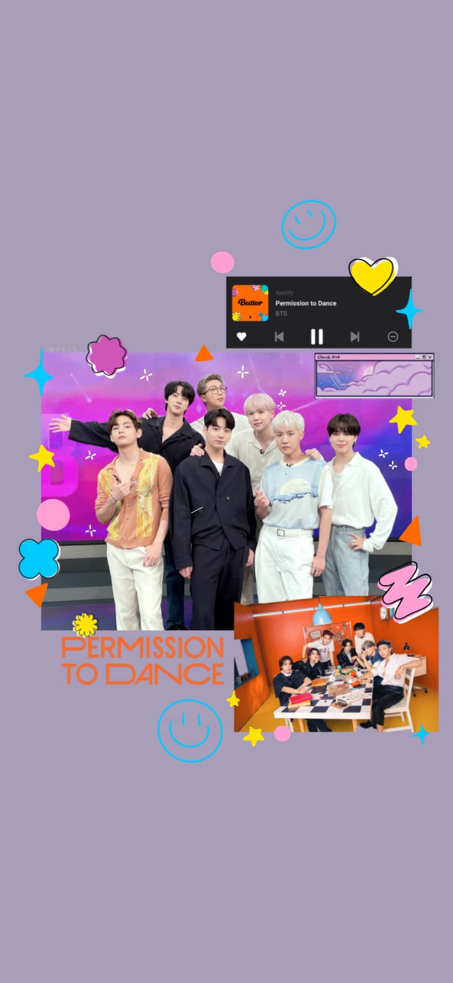 BTS se Permission to Dance-debuutalbumomslag Muurpapier