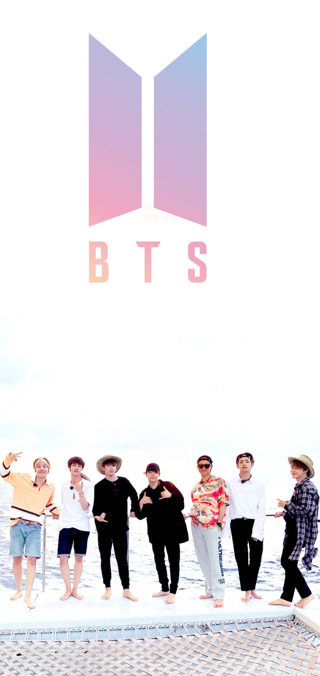 BTS Sluitskerm Bon Voyage Muurpapier