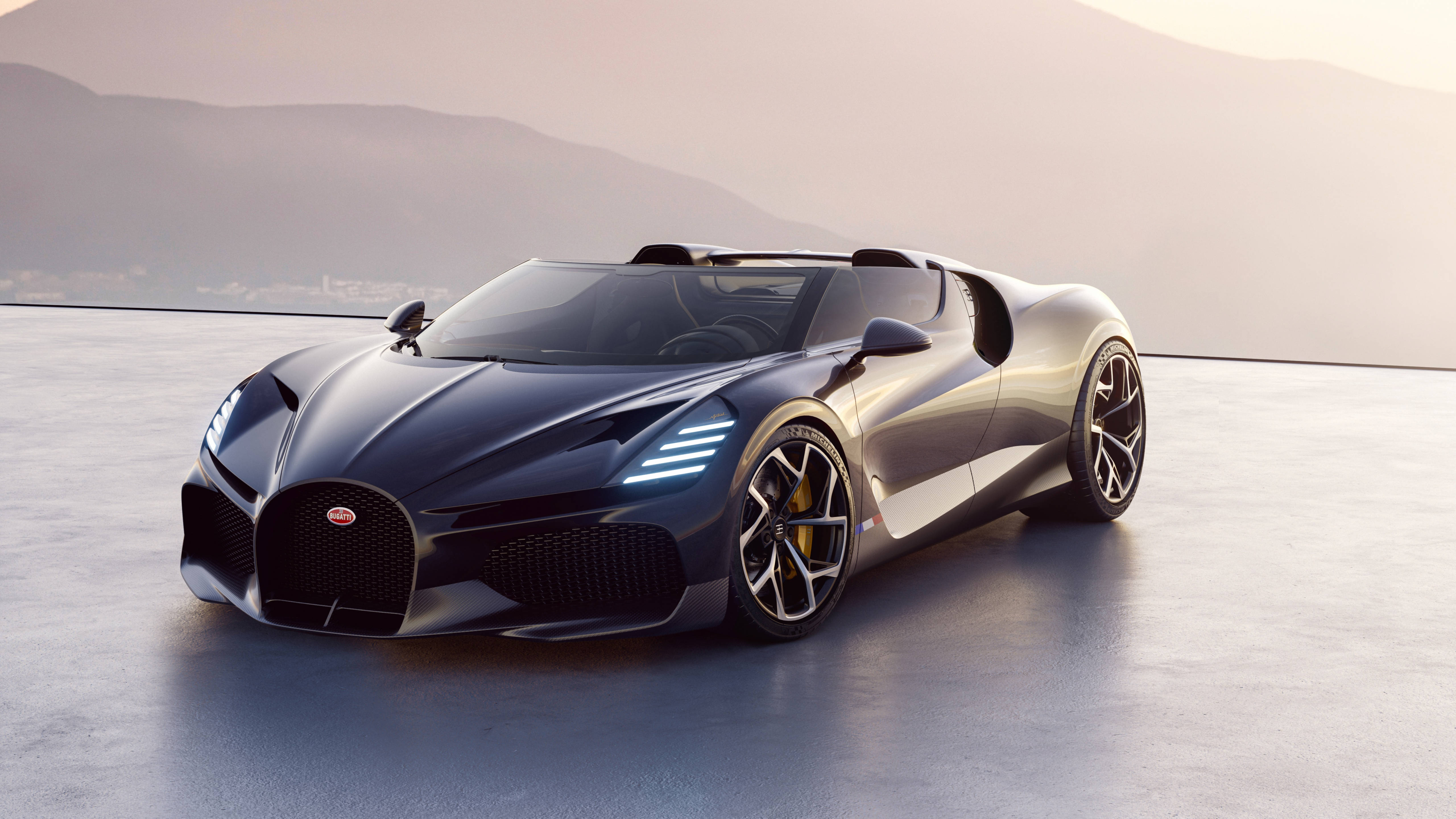 Bugatti W16 Mistral 4K Skootrekenaar Motor Muurpapier