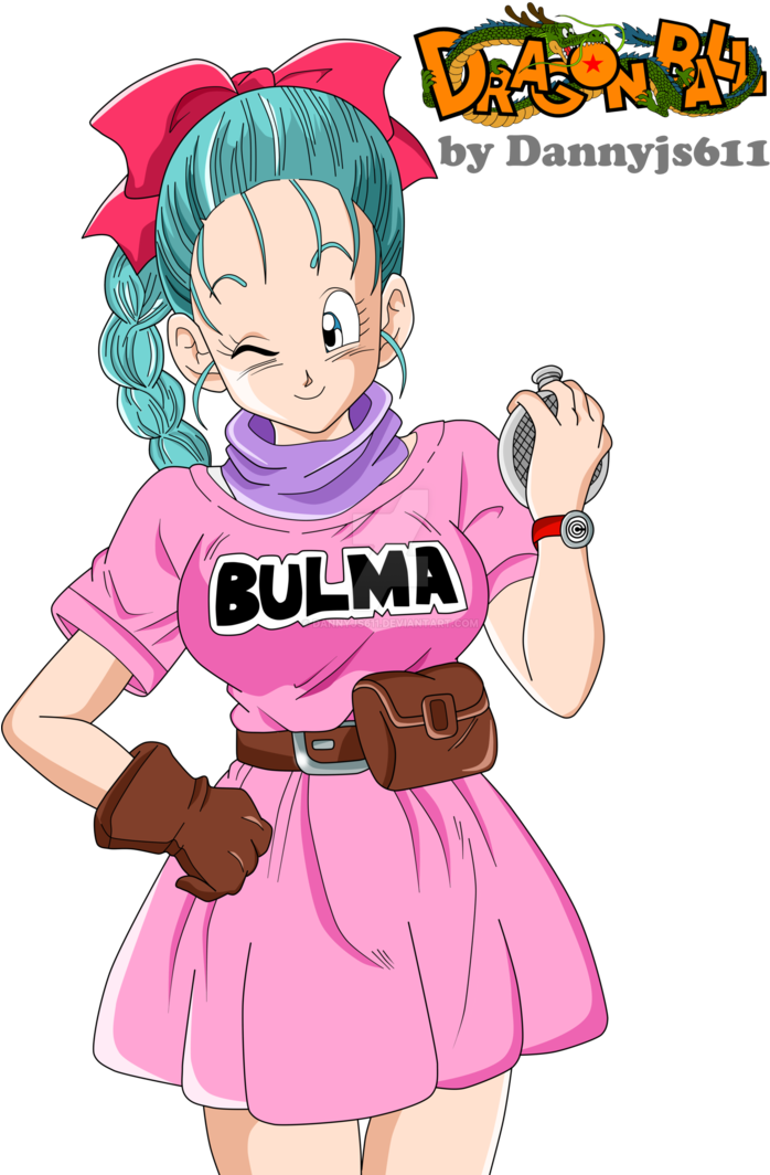 Bulma Klassieke Pienk Rok Dragon Ball Muurpapier