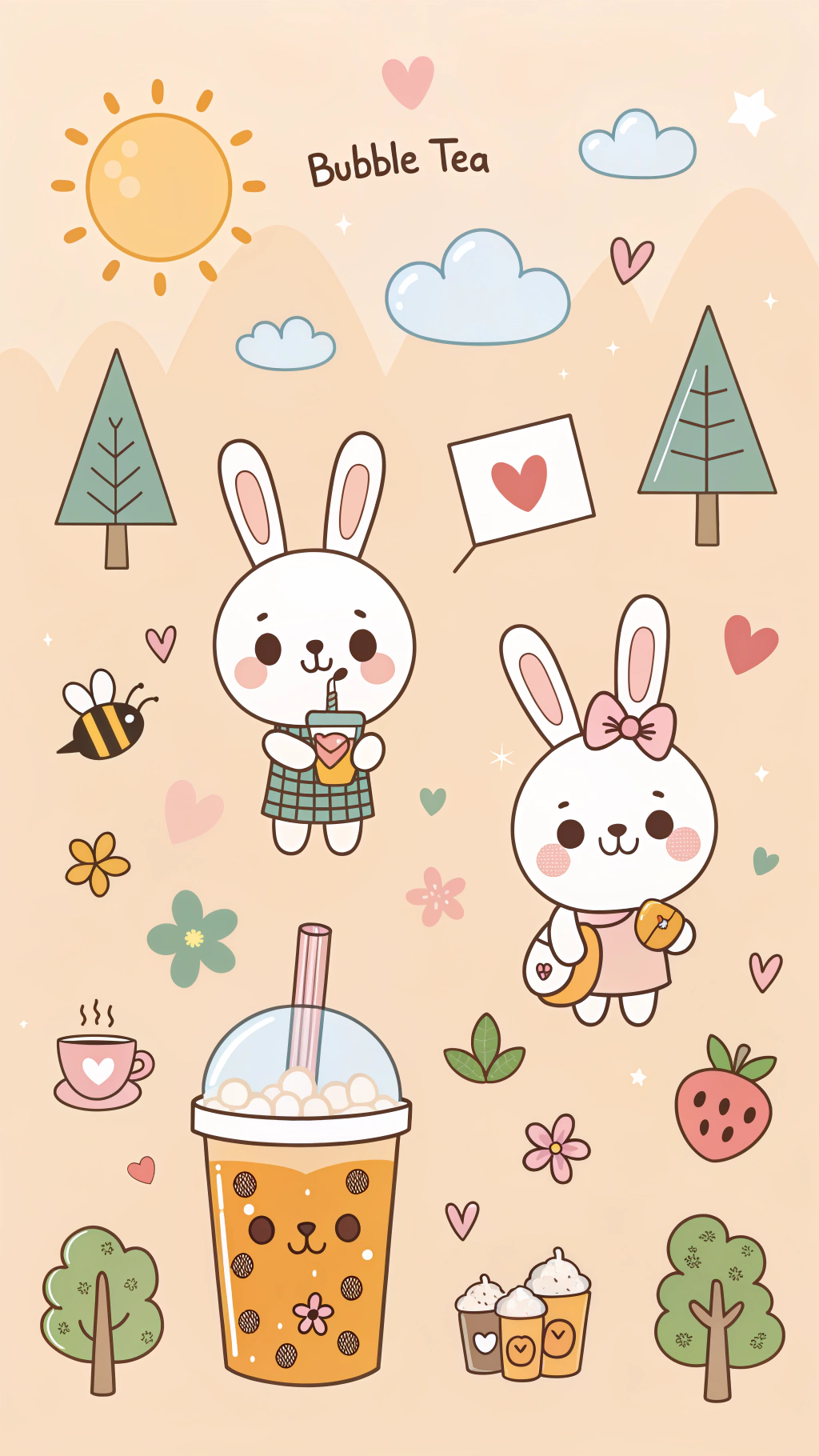 Bunny se Borreltee-obsessie Muurpapier