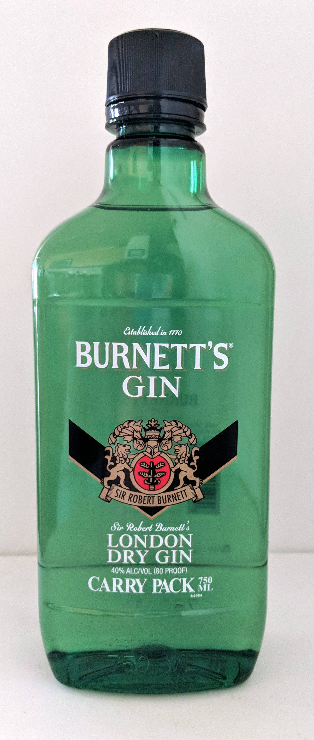 Burnett's Gin Draapak Bottel Muurpapier