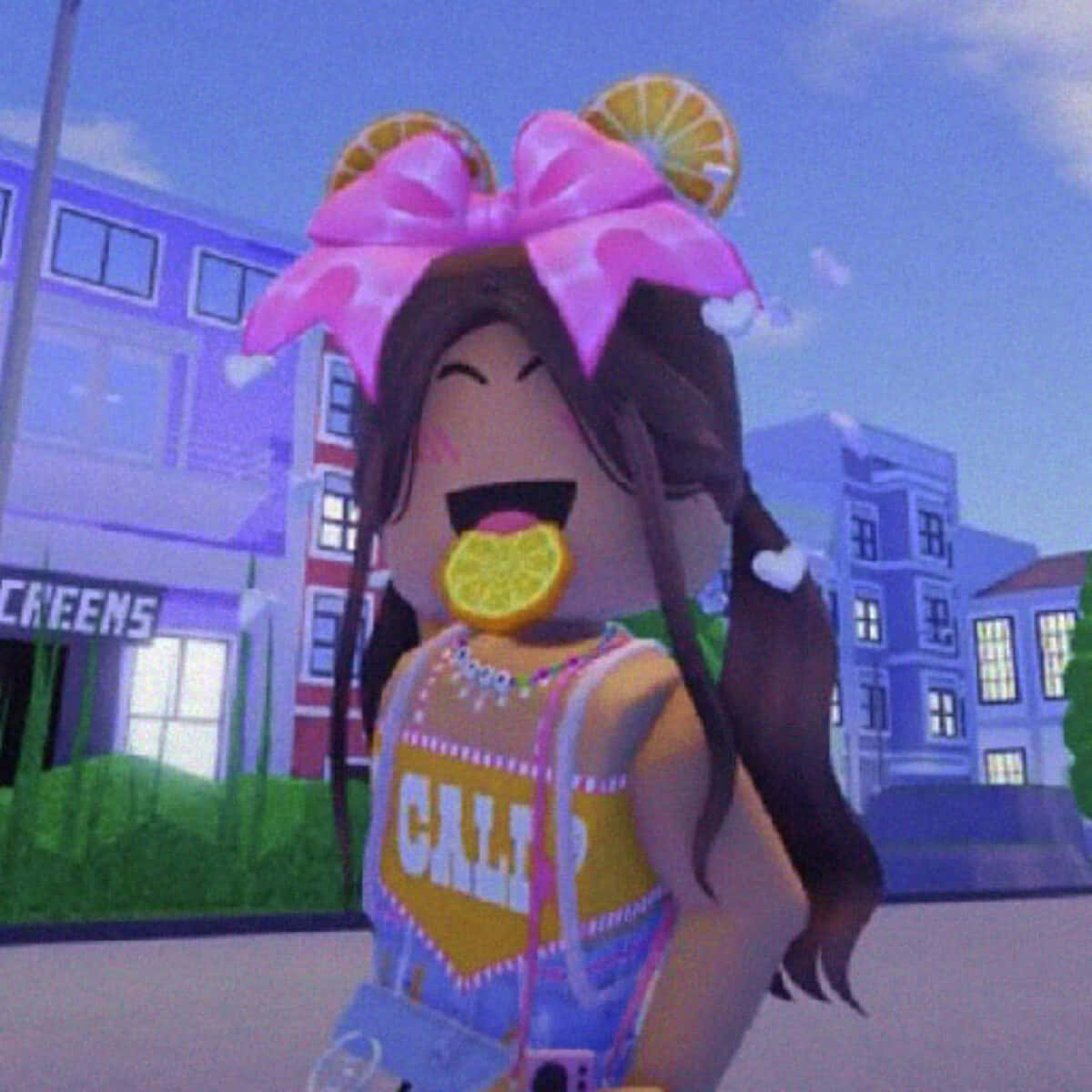 California Roblox Girl Preppy Profielfoto Muurpapier