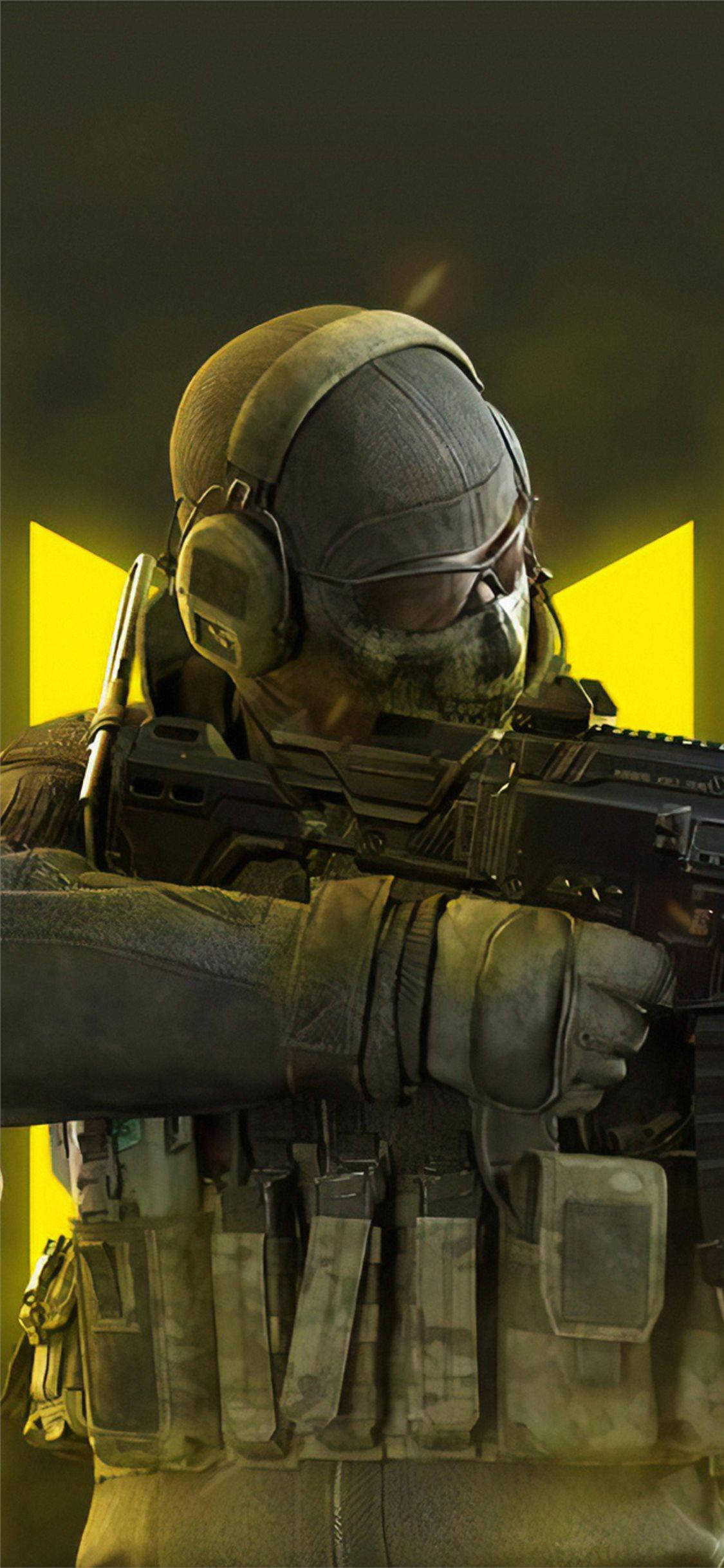 Call Of Duty Mobiel Logo Ghost Naby Muurpapier
