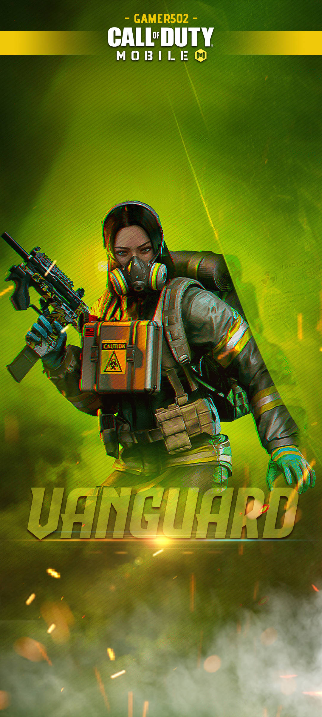Call Of Duty Vanguard Meisie Sluipskutter Groen Gas Muurpapier