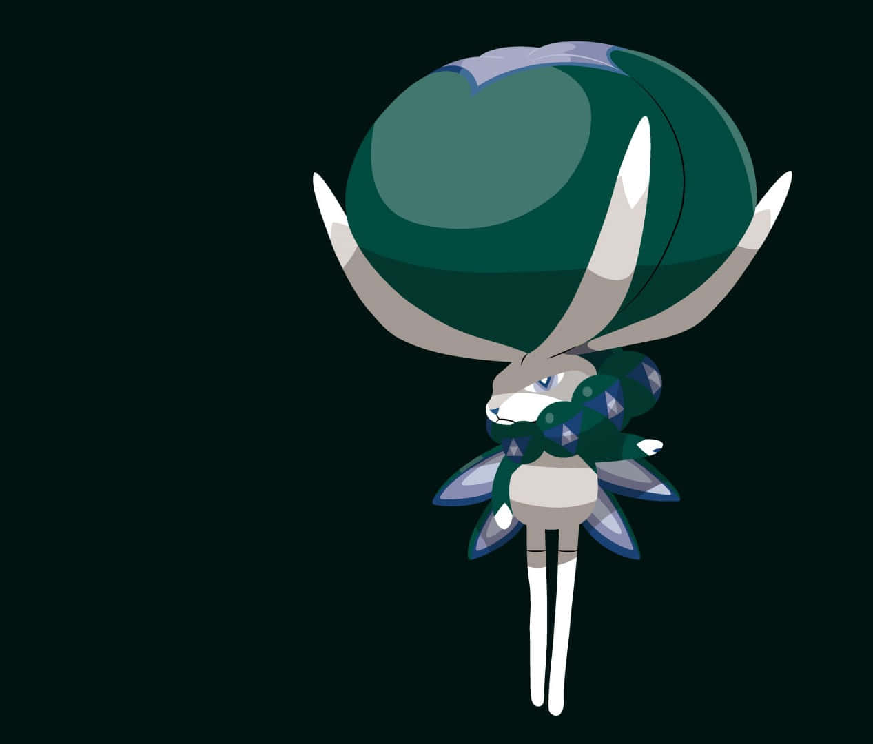 Calyrex Pokemon op Swart Agtergrond Muurpapier