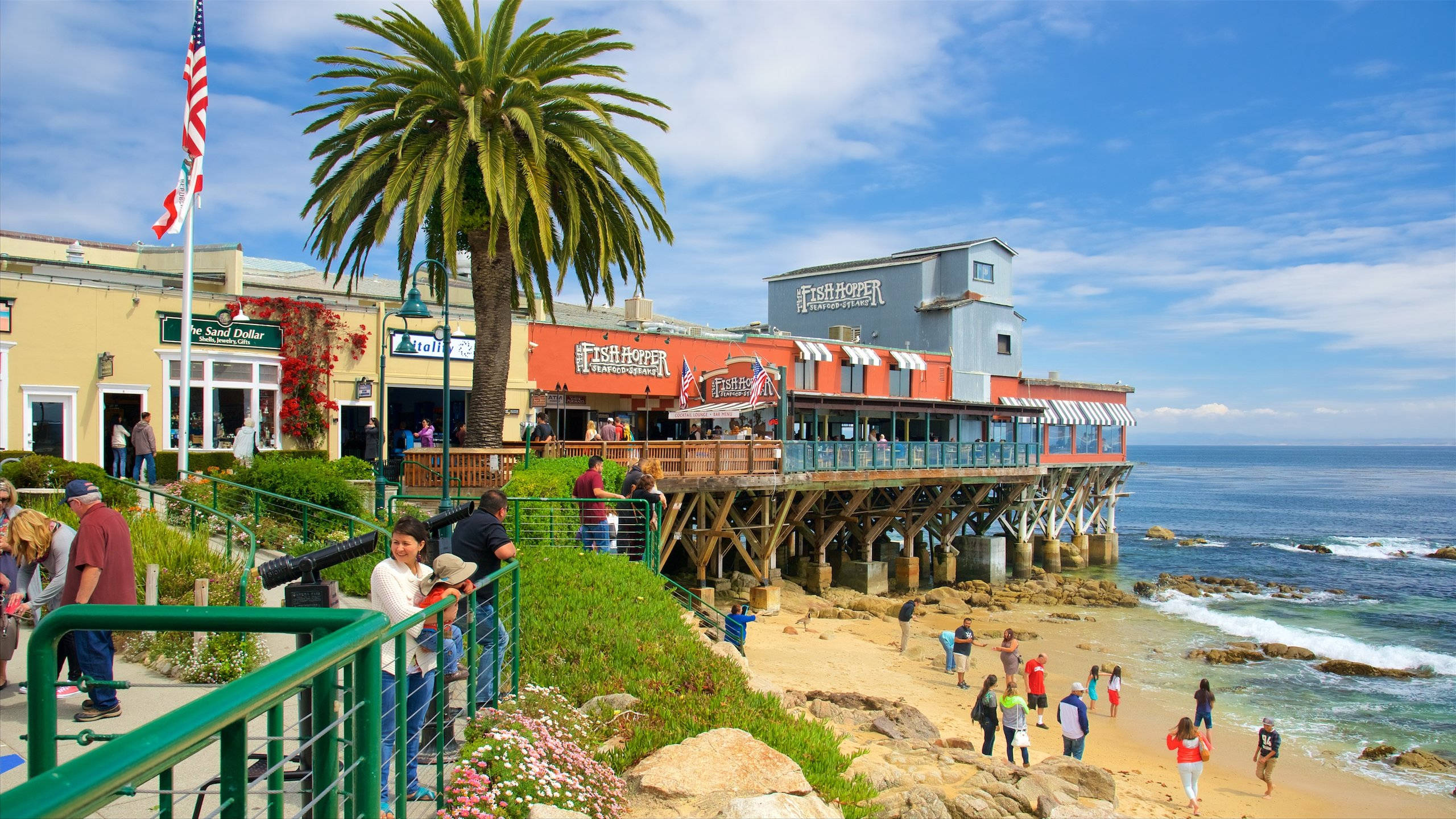 Cannery Row-strandondernemings Muurpapier